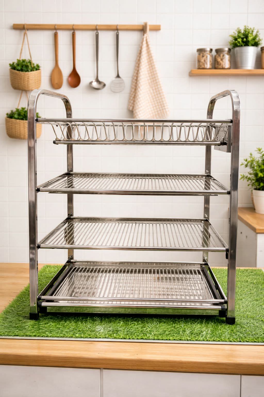 SKB Original Stainless Steel 4 Layer Dish Rack।
