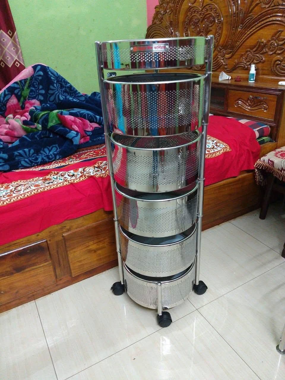 ৫ লেয়ারের সবজি রাখার র‍্যাক (স্টেইনলেস স্টিল)